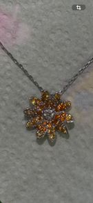 silver necklace Swarovski Crystal