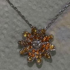 silver necklace Swarovski Crystal
