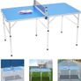 Table Tennis Table Foldable Indoor Ping Pong Table Blue 152 x 76 cm Portable Table Tennis Table with Net 6 Holders and 3 Reinforced Stabilisation Rods Multifunctional It Can Also Be Used as a Dining Image 8