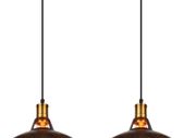 Vintage Industrial Loft Pendant Light Led lamp for Restaurant/Cafe/Bar/Home Especial Creative lamp Chain Pendant Lamp (Rust 2 Pack)