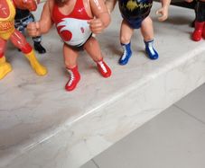 Vintage 1992 90s Hasbro WWF Wrestling  Series  3 Earthquake  & Typhoo Figures. (2)