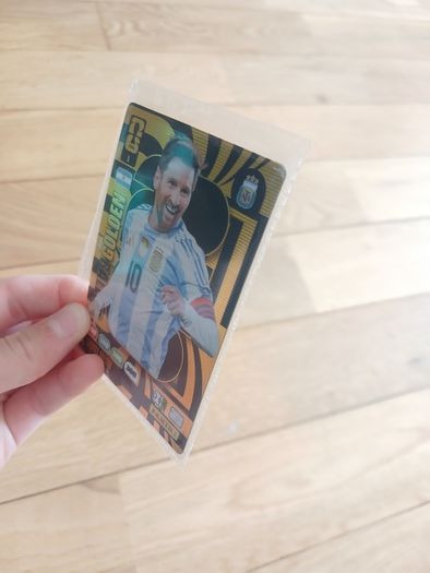Golden baller Messi football card (rare)