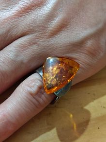 Sterling Silver Ring - Size K - Stamped for Silver (S15)