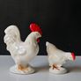 Rooster and Hen Vintage Salt and Pepper Shaker Set Image 2