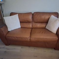 3 Seater Brown Leather Sofa