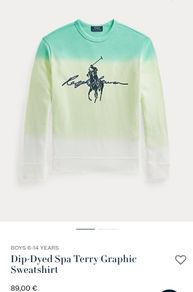 Ralph Lauren sweatshirt size S, 8 years, also M, 10-12 years