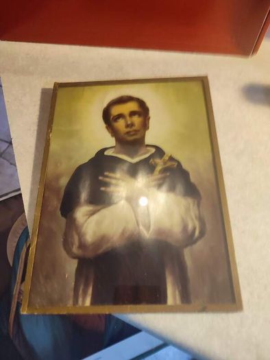St Martin de Porres Poster Image Print Catholic Saint San Martin GLASS COVERED WITHOUT FRAME.