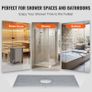 Shower Curb Kit, 1524x965mm Shower Tray  Kit with 160mm Central Drain, Lightweight EPS Shower Installation Kits with 2 Waterproof Cloths, Shower Pan Slope Sticks Fit for Bathroo Image 2