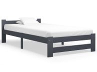 main image for ad Bed Frame Dark Grey Solid Pine Wood 100x200 cm