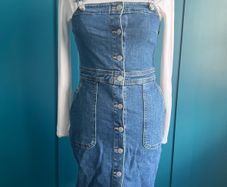 Monki denim dungaree dress. Size 8