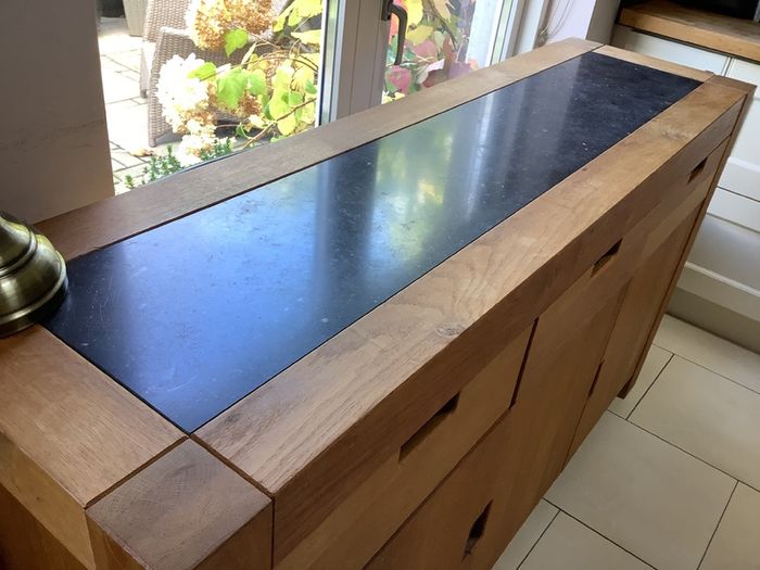 Oak Sideboard with Stone Insert - Richard Stamp