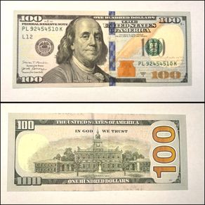 US Dollar Blue Banknote - 100 US Dollar 2017 (circulated)