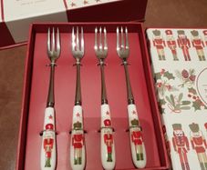 Laura Ashley Nutcracker Set of Cake Forks - Brand New