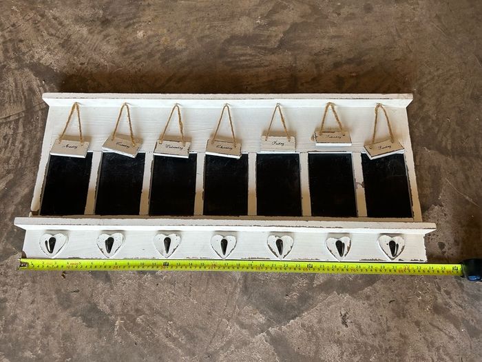 7 Day Blackboard and Hook Rack