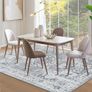Washable Rugs Living Room Area Rugs Grey Vintage Boho Rug Large Non Slip Carpet Moroccan Rugs Short Pile Rug for Bedroom Dining Room Kitchen Soft Faux Wool Carpet 120x170cm Image 6