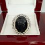 Silver Black & Gold Stunning statement ring Image 3