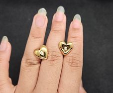 Lynott Heart Diamante Earring in Gold Colour