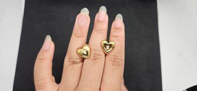 Lynott Heart Diamante Earring in Gold Colour