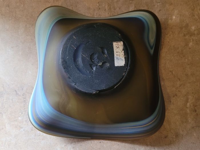 Vintage phoenician swirl art glass bowl