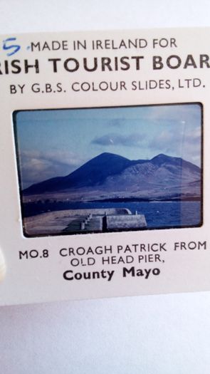Photographic Slide. Croagh Patrick from Old Head Pier.