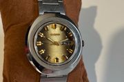 1970s Vintage Mechanical Automatic Day Date Citizen Tiger Eye Watch