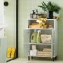 Modern Sage Green Storage Cabinet with Doors  60cm Freestanding Image 2