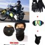 Motorcross Helmet Matt Black,Full Face Off Road Crash Helmet with D.O.T Certified MX ATV BMX Racing Protective Gear Gift Goggle Glove Mask,A,S(52x53cm) Image 2