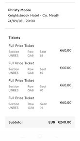 Christy Moore Concert Tickets