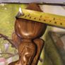 Vintage wall hanging wood carved  of Trip person carry water pot. Image 7