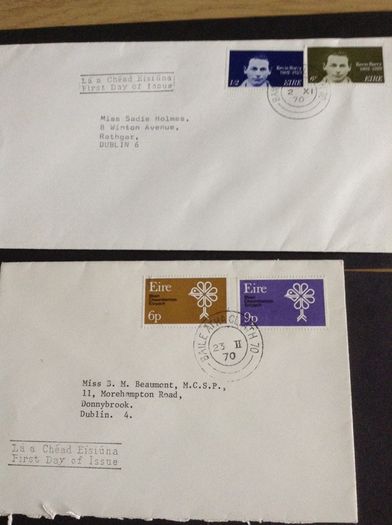 Stamps FDC 1970 Kevin Barry, European conservation