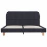 Bed Frame Dark Grey Fabric 135x190 cm Image 3