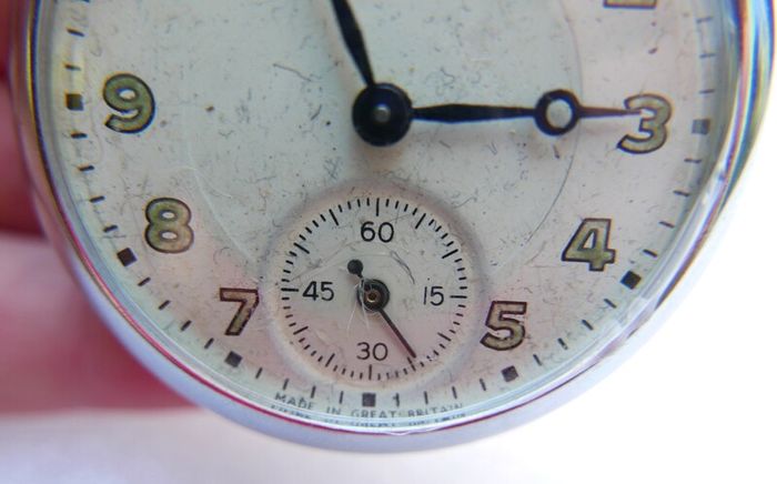 Vintage White Smiths Empire CASED CYLINDER POCKET WATCH (in working order)