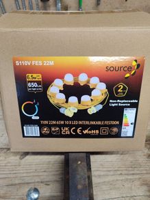 Industrial Lighting 110V 22M 65W LED Interlinkable Festoon
