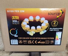 Industrial Lighting 110V 22M 65W LED Interlinkable Festoon