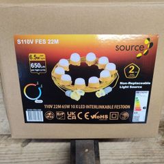 Industrial Lighting 110V 22M 65W LED Interlinkable Festoon