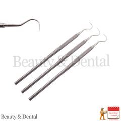 3x Dental Examination Probe 23 Oral Hygiene Stainless Steel Tool