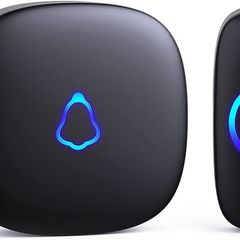 NEW SALE | Wireless Doorbell, Plug in Waterproof Battery Operated Cordless Doorbell Operating at 1,000 Feet Long Range with 58 Chimes 5 Volume Levels LED Light Easy Install for Home, School, Office,Black