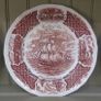 Vintage Set of Six Brown and White Fair Winds, Historical Scenes of Chinese Export to America - "The Friendship of Salem" Large Dinner Plates by Alfred Meakin Image 8