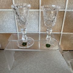 2 Handcrafted Cavan Crystal Candle Holders 5" tall