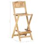 Folding Outdoor Bar Chairs 2 pcs Solid Mango Wood Image 2