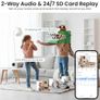 Outdoor Security Camera - 2K CCTV Camera Systems IP65 Waterproof, Home/House WiFi Indoor for Pet Dog Baby, Human Detection, 24/7 Storage Colour Night Vision Smart Siren Work with Alexa C1 Image 7