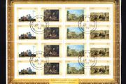 2002 Ireland 140th Anniversary of the National Gallery of Ireland Commemorative Stamp Sheetlet Fine Used with Dublin CDS cancel of 29th August 2002 (Frist day of issued) on envelope extract.