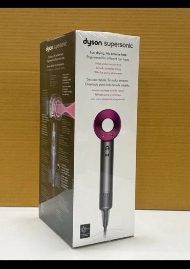 Dyson Supersonic Hair Dryer Iron Fuchsia, Fast Drying No Extreme Heat | SEALED |