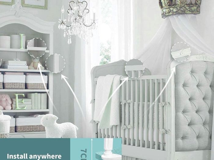 Baby Monitor Holder Universal Baby Camera Holder Baby Monitor Camera Mount Stand with Flexible Hose and Adjustable Clip and Fixed Straps