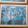 3 x Vintage prints Dogs playing snooker Arthus Sarnoff Pool set of 3 Image 3