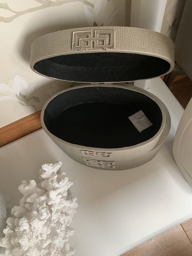 Gorgeous Khaki/Grey  Leather Look Snake skin Decorative Boxes