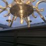 2 Gold brass chandeliers Image 6