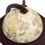 Freestanding Globe Bar Wind Stand Eucalyptus Wood Green Image 5