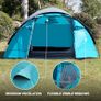 3-4 Man Tent with Porch, Camping Tent for 3 to 4 Persons with Sewn-in Groundsheet, 4000mm Waterproof Family Tent with Bedroom, Lightweight Dome Tent for Outdoor Garden Backpacking Hiking Image 3