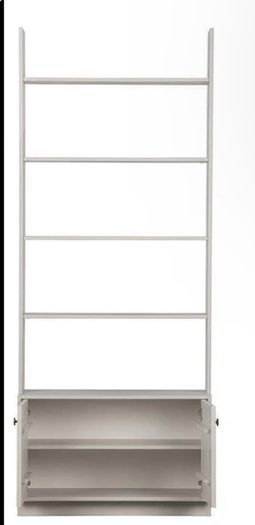 Grey Wooden Bookcase Display Shelf Dutch design